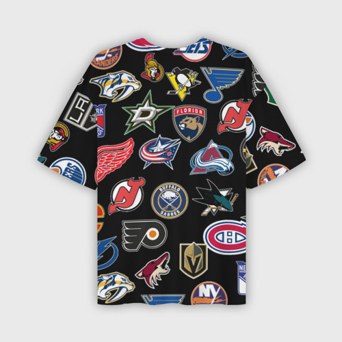 Мужская футболка oversize 3D NHL pattern, цвет 3D печать - фото 2