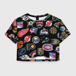 Женская футболка Crop-top 3D NHL pattern