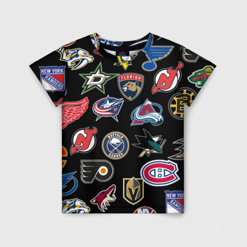 Детская футболка 3D NHL pattern, цвет 3D печать