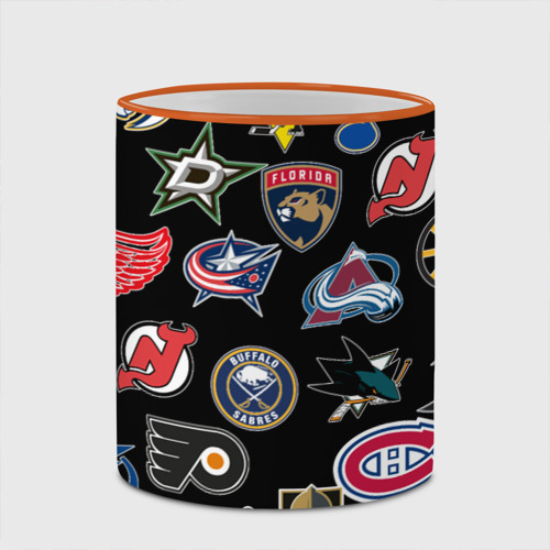 Кружка с полной запечаткой NHL pattern, цвет Кант оранжевый - фото 4