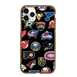 Чехол для iPhone 11 Pro Max матовый NHL pattern