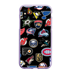 Чехол для iPhone XS Max матовый NHL pattern