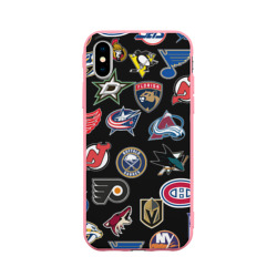 Чехол для iPhone X матовый NHL pattern