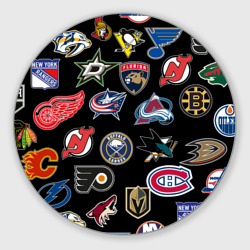 Круглый коврик для мышки NHL pattern