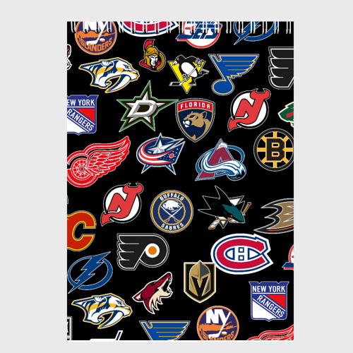 Скетчбук NHL pattern, цвет белый - фото 2