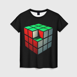 Женская футболка 3D Кубик Рубика