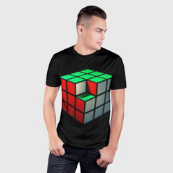 Мужская футболка 3D Slim Кубик Рубика - фото 2