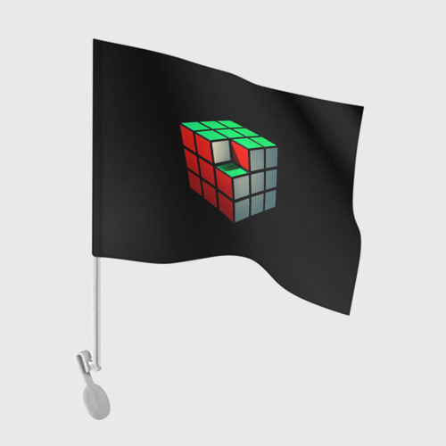 Флаг для автомобиля Кубик Рубика