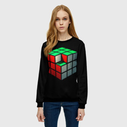 Женский свитшот 3D Кубик Рубика - фото 2