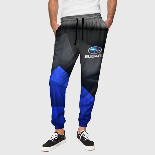 Мужские брюки 3D с принтом SUBARU, вид сбоку #3