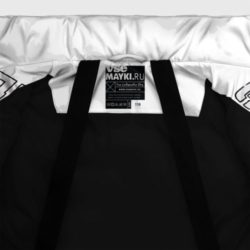 Зимняя куртка для девочек 3D Изыди вирус окаянный, цвет черный - фото 7