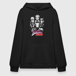 Худи SuperOversize хлопок ДжоДжо отпечаток белый