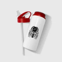 Бутылка для воды с трубочкой Predator хищник - фото 2