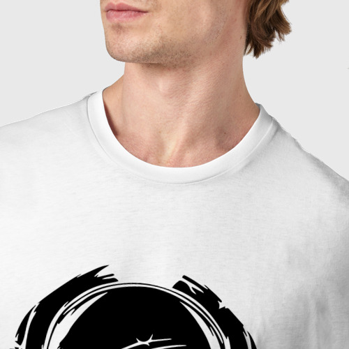 Мужская футболка хлопок Predator хищник, цвет белый - фото 6