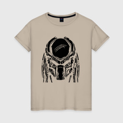 Женская футболка хлопок Predator хищник