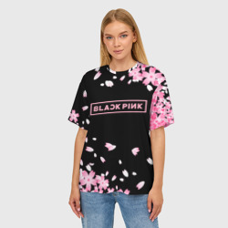 Женская футболка oversize 3D Blackpink - фото 2