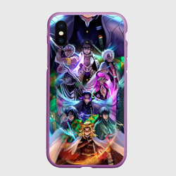 Чехол для iPhone XS Max матовый Герои Demon Slayer постер
