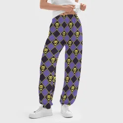 Женские джоггеры оверсайз 3D Killer Queen синий паттерн - фото 2