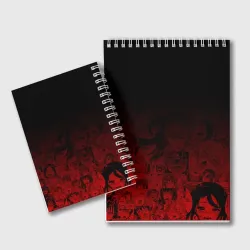 Блокнот Hentai много лиц на красном - фото 2