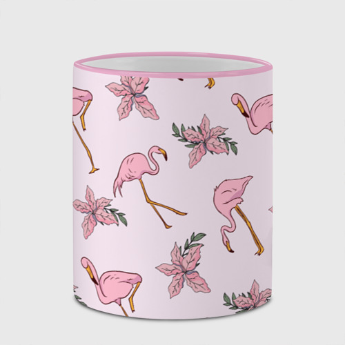 Кружка с полной запечаткой Розовый фламинго, цвет Кант розовый - фото 4