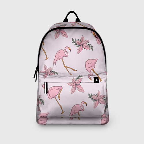 Рюкзак 3D с принтом Розовый фламинго, вид сбоку #3