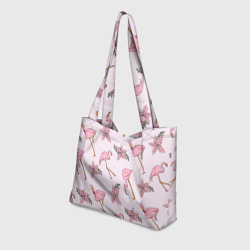 Пляжная сумка 3D Розовый фламинго - фото 2