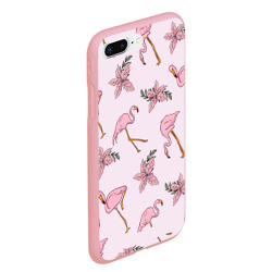 Чехол для iPhone 7Plus/8 Plus матовый Розовый фламинго - фото 2