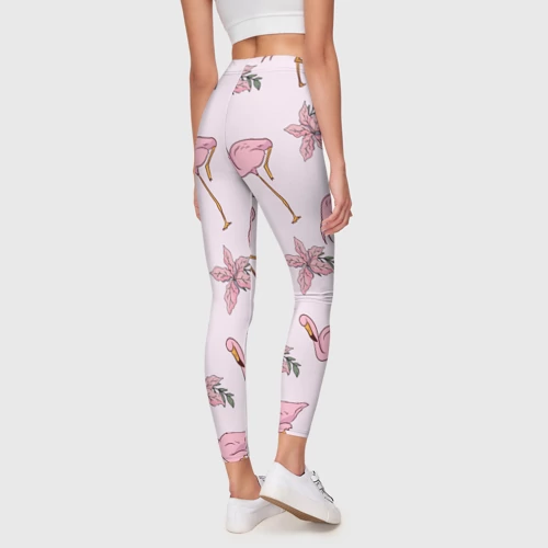 Леггинсы 3D Розовый фламинго - фото 4