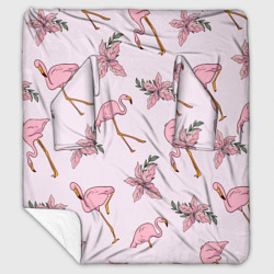 Плед с рукавами Розовый фламинго