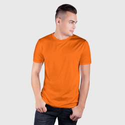 Мужская футболка 3D Slim Цвет апельсиновая корка - фото 2
