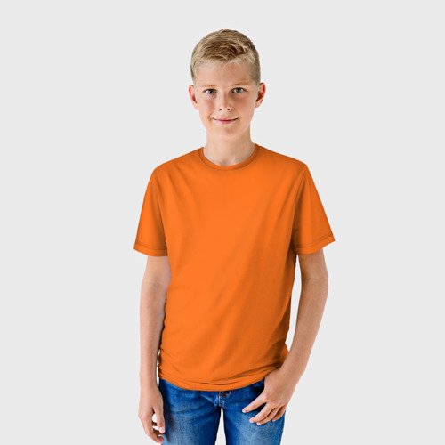 Детская футболка 3D Цвет апельсиновая корка, цвет 3D печать - фото 3