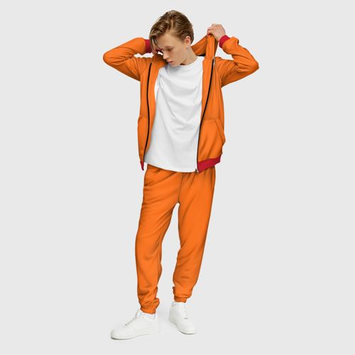 Мужской костюм 3D Цвет апельсиновая корка, цвет красный - фото 3