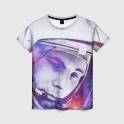 Женская футболка 3D Юрий Гагарин