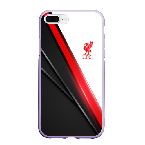 Чехол для iPhone 7Plus/8 Plus матовый Liverpool F.C, цвет светло-сиреневый