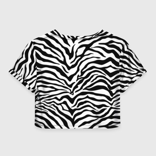 Женская футболка Crop-top 3D Я зебра, цвет 3D печать - фото 2