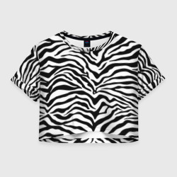 Женская футболка Crop-top 3D Я зебра