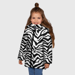 Зимняя куртка для девочек 3D Я зебра - фото 2