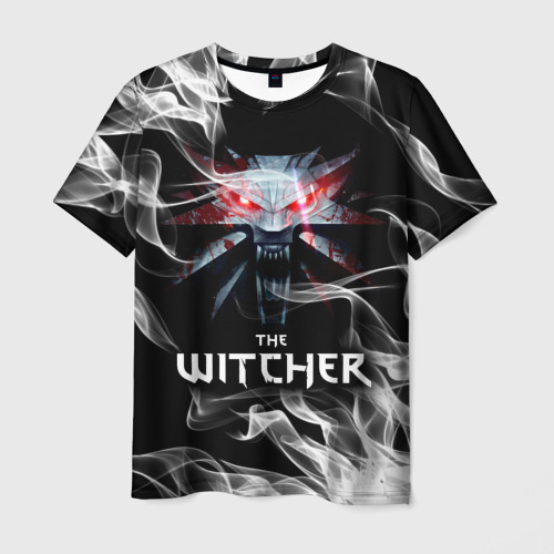 Мужская футболка 3D с принтом Ведьмак, вид спереди #2
