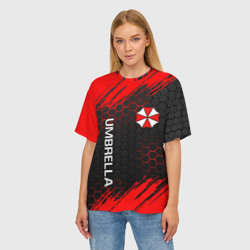 Женская футболка oversize 3D Umbrella Corp - фото 2