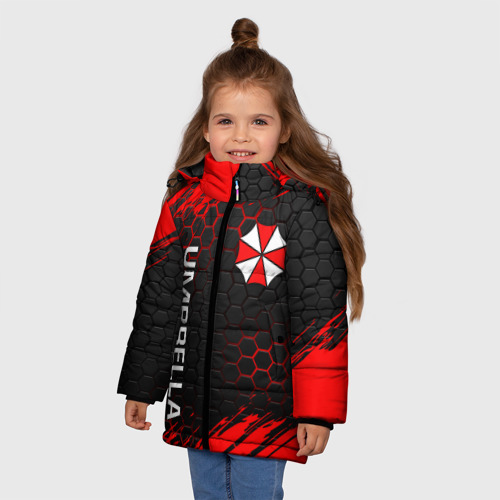 Зимняя куртка для девочек 3D Umbrella Corp, цвет красный - фото 3