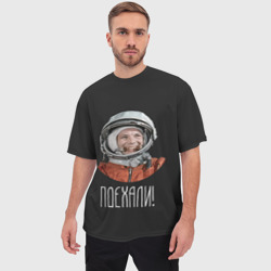 Мужская футболка oversize 3D Гагарин - фото 2
