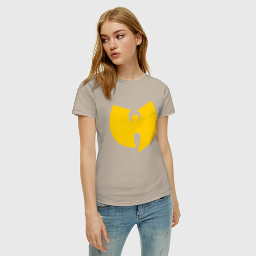 Женская футболка хлопок с принтом Wu-Tang Clan, фото на моделе #1