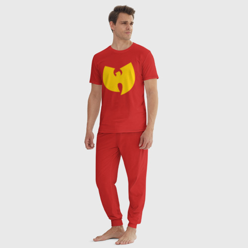 Мужская пижама хлопок Wu-Tang Clan, цвет красный - фото 5
