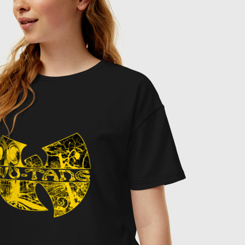 Женская футболка хлопок Oversize Wu-Tang Clan, цвет черный - фото 3