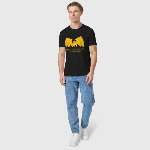 Мужская футболка хлопок Wu-Tang Clan., цвет черный - фото 5