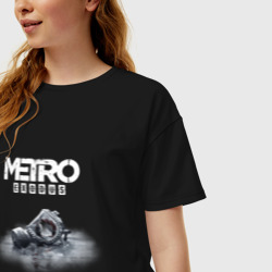 Женская футболка хлопок Oversize Metro Exodus - фото 2