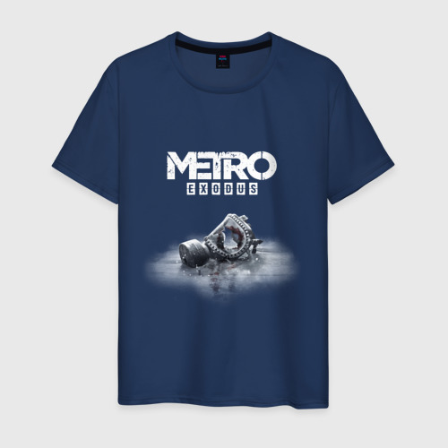 Мужская футболка из хлопка с принтом Metro Exodus, вид спереди №1