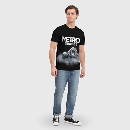 Мужская футболка 3D с принтом Metro Exodus, вид сбоку #3