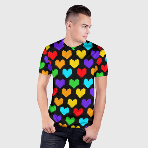 Мужская футболка 3D Slim Undertale heart - фото 3