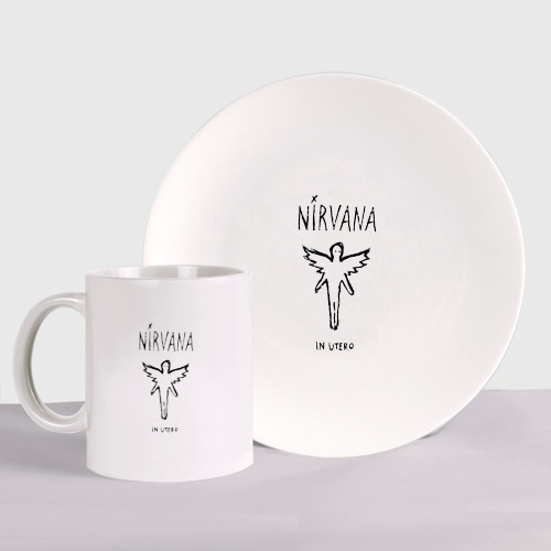 Набор: тарелка + кружка Nirvana In utero